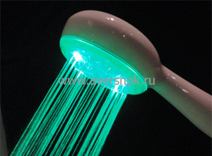 Physiotherapeutic device for hydro-massage with light emission AVERS Shower - Green