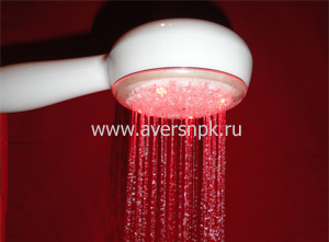 Physiotherapeutic device for hydro-massage with light emission AVERS Shower - Red