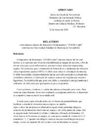 RELATORIO sobre ensaios clinicos do dispositivo fototerapeutico «AVERS-Light» com base na Universidade Estadual de Medicina de Novosibirsk